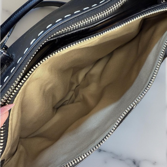 Ralph Lauren Black Satchel with White Stitching - Picture 9 of 9